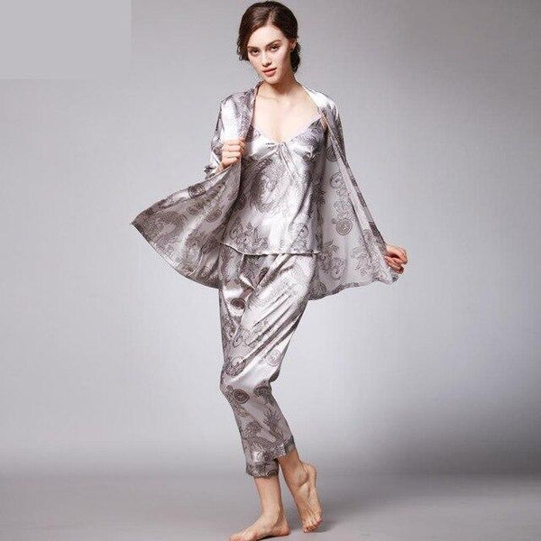 Luxury Paisley Pattern Kimono Robes Men's Silk Satin Nightgown Women Kimono Dressing Gown Bathrobe Sleepwear Pajamas Sets