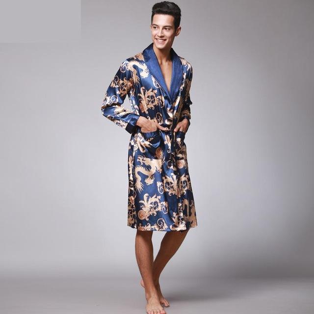 Luxury Paisley Pattern Kimono Robes Men's Silk Satin Nightgown Women Kimono Dressing Gown Bathrobe Sleepwear Pajamas Sets