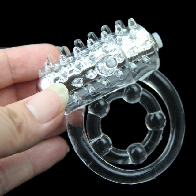 CandiWay mini Vibrators rings double cockring Delay Premature Ejaculation penis ball loop lock Sex Toys product for Men