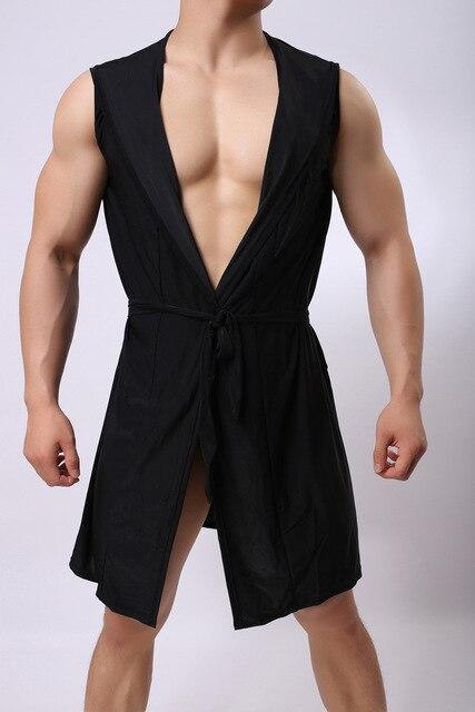 men's bathrobe hombre sexy nightgown pajamas men silk robe tracksuit hooded