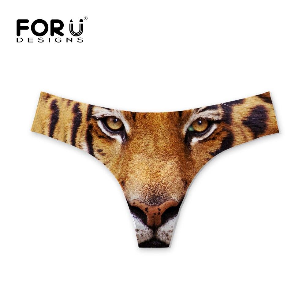FORUDESIGNS Thong Swimsuit Bikini Bottoms Animal Cool Tiger Design Tankini Swimsuits Swimwear Womens Swimming Short Shorts Women