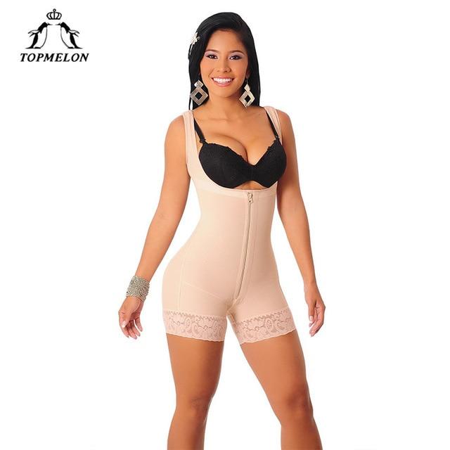 TOPMELON Butt Lift Tight Sculpting Body Shaper Fat Control Shapewear Full Body Bodysuits Women Sexy Slimming Underwear Hip Up