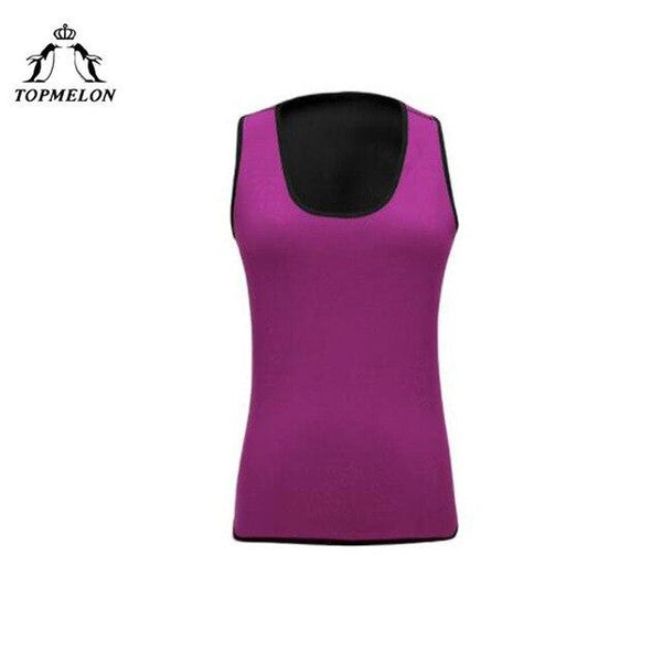 TOPMELON Belly Slimming Sheath Waist Trainer Shapewear Modeling Strap Corset Sauna Tops Sweat Sleeveless Solid Body Shaper Vest