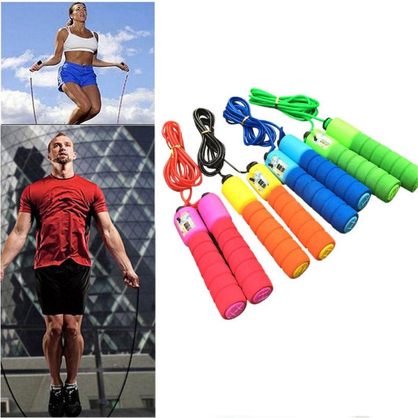 Hot sale Kids Children Jump Rope Skipping Skip Rope Adjustable Length Automatic Counting Fitness Weight Loss Exercise Gifts 2.4m