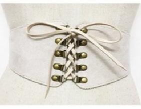 TOPMELON Belly Slimming Belt Modeling Strap Steampunk Accessories Tummy Control Gothic Leather Rivet Lace Up Corset Belts