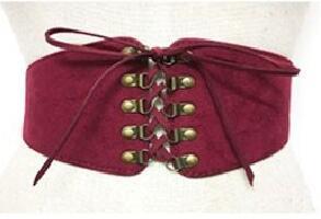 TOPMELON Belly Slimming Belt Modeling Strap Steampunk Accessories Tummy Control Gothic Leather Rivet Lace Up Corset Belts