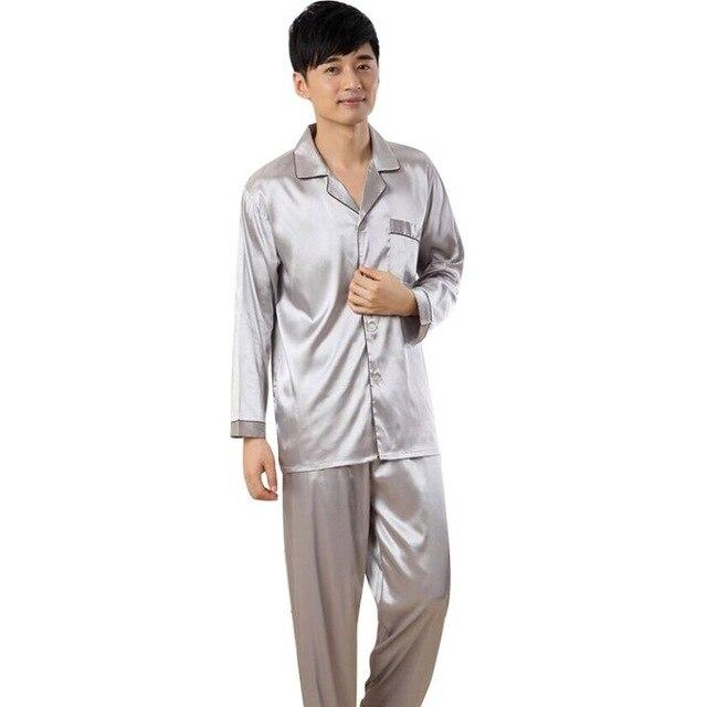 Spring Women Nightshirt Upscale Couples Pajamas Sets Long Sleeve Sleepwear Set Nightgown Homewear Men Soft Faux Silk Satin