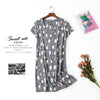Cute cartoon sexy women nightdress summer short sleeve 100% cotton sleepwear pyjamas women nightgowns Plus size 90kg