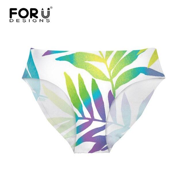 FORUDESIGNS Brazil Swimwear Separates Brazilian Bikini BottomsTropical Palm Tree Printing Swimsuit Thong Swimwear Shorts Women
