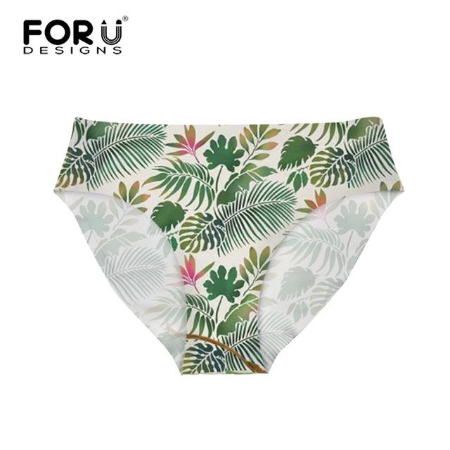 FORUDESIGNS Brazil Swimwear Separates Brazilian Bikini BottomsTropical Palm Tree Printing Swimsuit Thong Swimwear Shorts Women