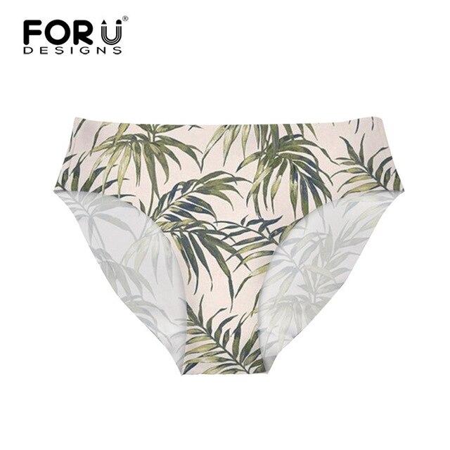 FORUDESIGNS Brazil Swimwear Separates Brazilian Bikini BottomsTropical Palm Tree Printing Swimsuit Thong Swimwear Shorts Women