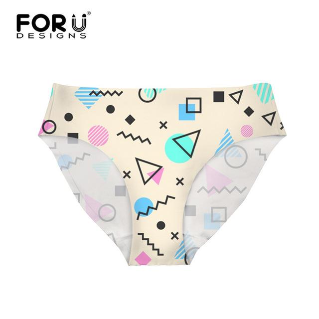 FORUDESIGNS Bottom Brazilian Swimwear Separates Geometry 3D Printed Bikini Bottoms Swimming Trunks Women Swimsuit Thong Swimwear
