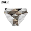 FORUDESIGNS Bottom Brazilian Swimwear Separates Geometry 3D Printed Bikini Bottoms Swimming Trunks Women Swimsuit Thong Swimwear