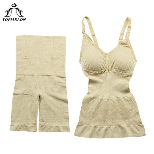 TOPMELON Women Steel Boned Corset Dress 2 Pcs Simming Corrective Bodysuit Overbust Full Body Shaper Set Waist Cincher Shapewear