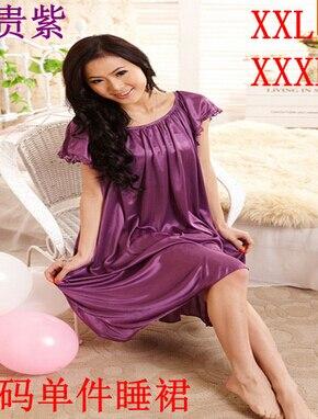 Summer sexy long silk nightgowns nightdress for women plus size ladies lingerie maternity sleepwear pregnant nightwear robes