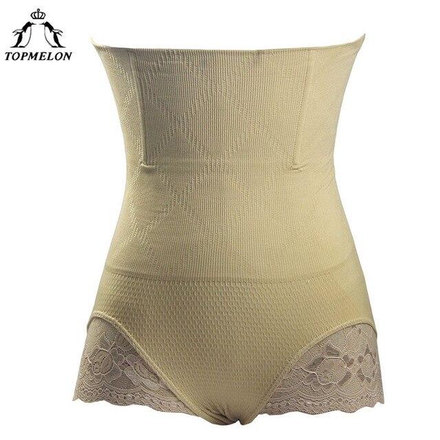 TOPMELON Slimming Underwear Women Waist Trainer Butt Lifter Control Pants High Waist Lace Panties Panty Buttocks Shapewear