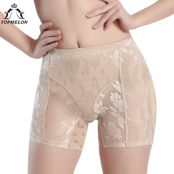 TOPMELON Control Pants Butt Lifter Waist Trainer Slimming Underwear Women Slim Shapwear Shaper Floral Embroidery Panties
