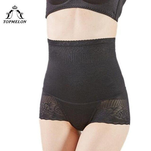 TOPMELON Butt Lifter Control Pants Waist Trainer Slimming Underwear Women Shapewear Boned High Waist Lace Panties Body Shapers