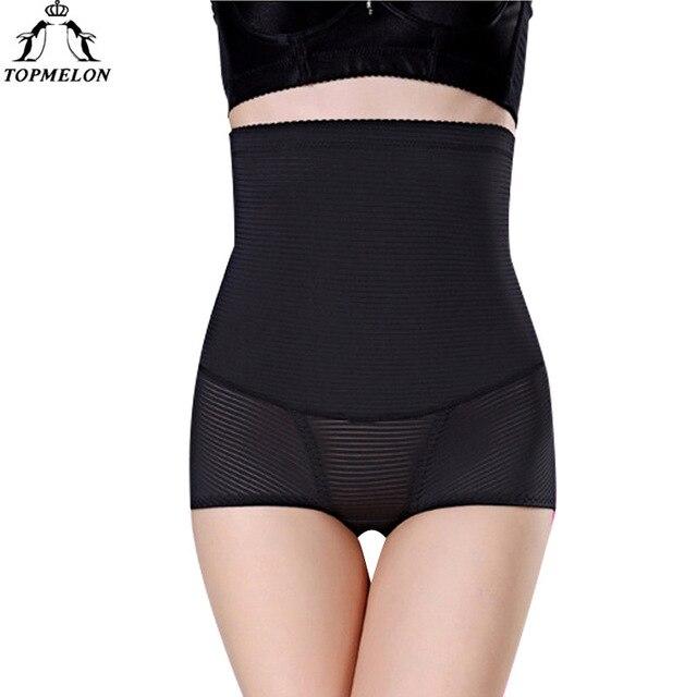 TOPMELON Slimming Underwear Women Waist Trainer Control Pants Butt Lifter Slim Shapewear Shaper High Waist Mesh Splice Panties