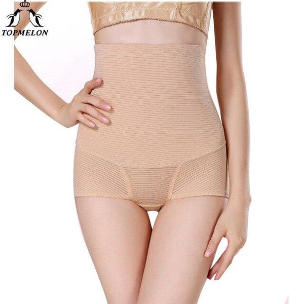 TOPMELON Slimming Underwear Women Waist Trainer Control Pants Butt Lifter Slim Shapewear Shaper High Waist Mesh Splice Panties