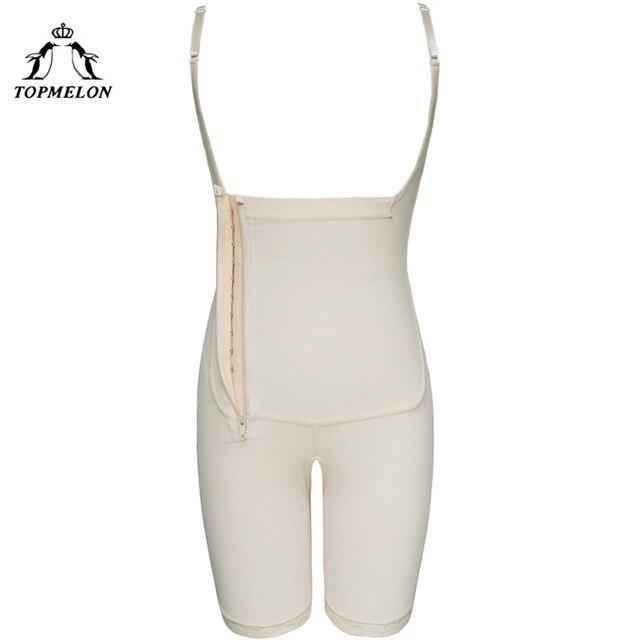 TOPMELON Lace Shaper 2018 Full Length Shape Wear Plus Size Corser for Women Zipper Closure Shapers Black Beige Grey Bodysuit