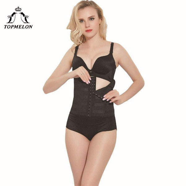 TOPMELON Slimming Belt Waist Trainer Modeling Strap Body Shaper Shapewear Belly Slimming Sheath Steel Boned Underbust Corset 5XL