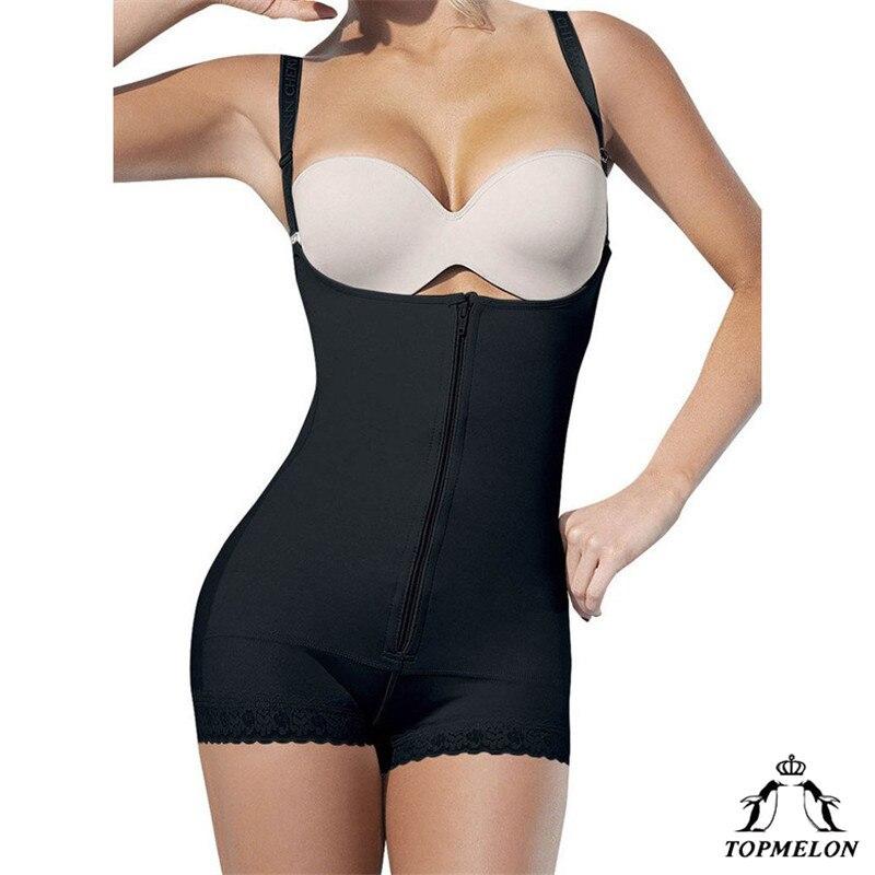 TOPMELON Corset Women Modeling Strap Body Shaper Bodysuit Waist Trainer Shapewear Slimming Underwear Latex Lace Butt Lifter