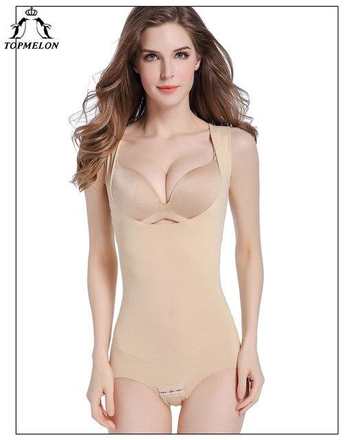 TOPMELON Women Modeling Strap Bodysuit Full Body Shaper Seamless Shapewear Slim Girdle Waist Cincher Slimming Underwear Shapers