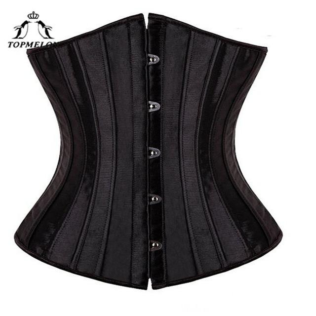 TOPMELON Modeling Strap Waist Trainer Shapewear Body Shaper Belly Slimming Sheath Belt 24 Steel Boned Silky Underbust Corset 6XL