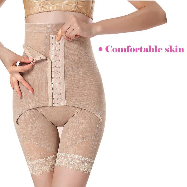 TOPMELON Waist Trainer Control Pants Underwear Women Body Shaper Butt Lifter Slim High Waist Lace Floral Panties Thigh Slimmer