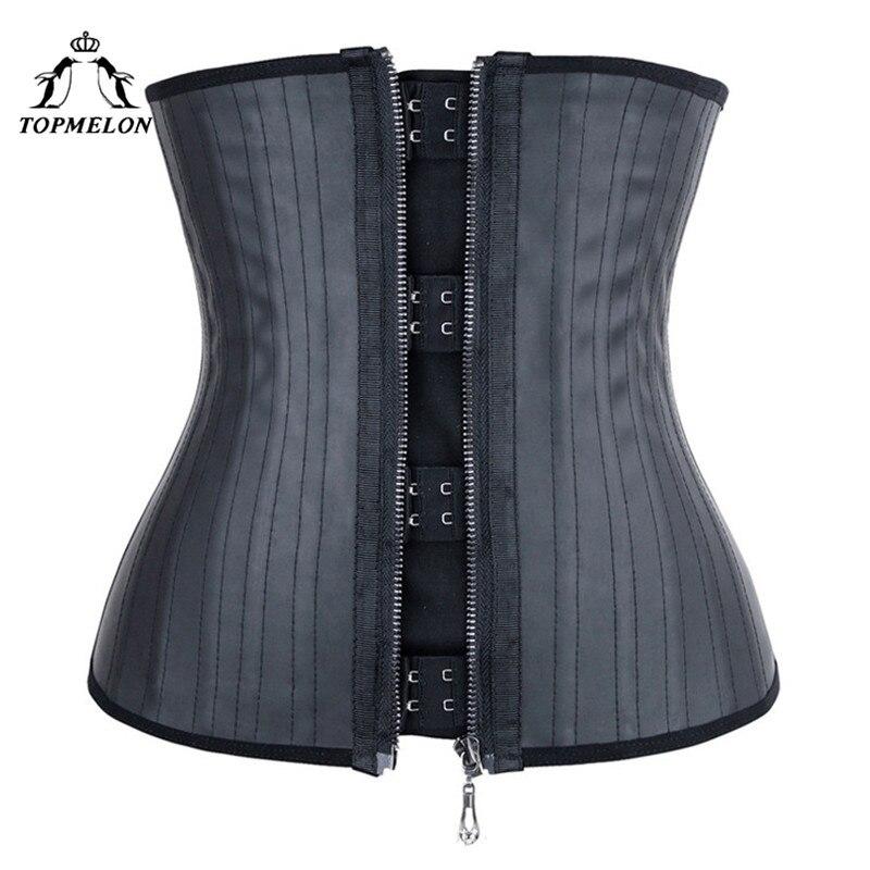 TOPMELON Latex Waist Trainer Body Shaper Shapewear Modeling Strap Slimming Belt Belly Slimming Sheath Underbust Corset  6XL