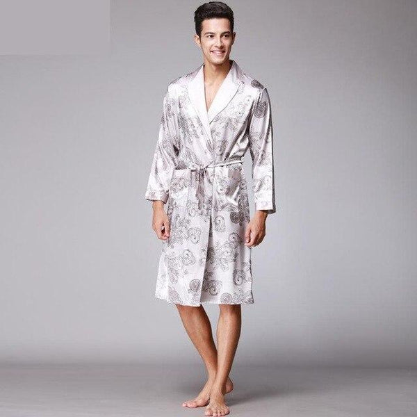 Paisley Silk Satin Robe Men's Bathrobe Nightgown Male Kimono Dressing Gown Bathrobe Women Sleepwear Couple Pajamas Sets