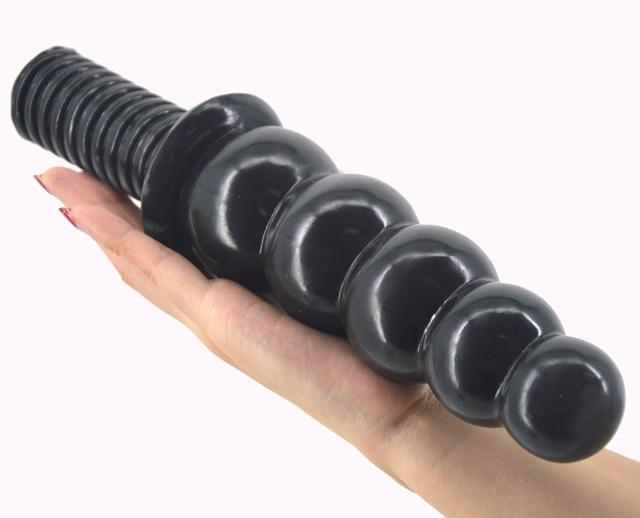 FAAK anal sex toys beads dildo big dong anal plug screw handle butt plug huge penis 2.36" thick 11.2"long dick anal dildo