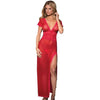 2018 New HotSexy long dressing night gown sheer dress evening nightgown nightie sleepwear lingerie women Newest Sexy long dressi
