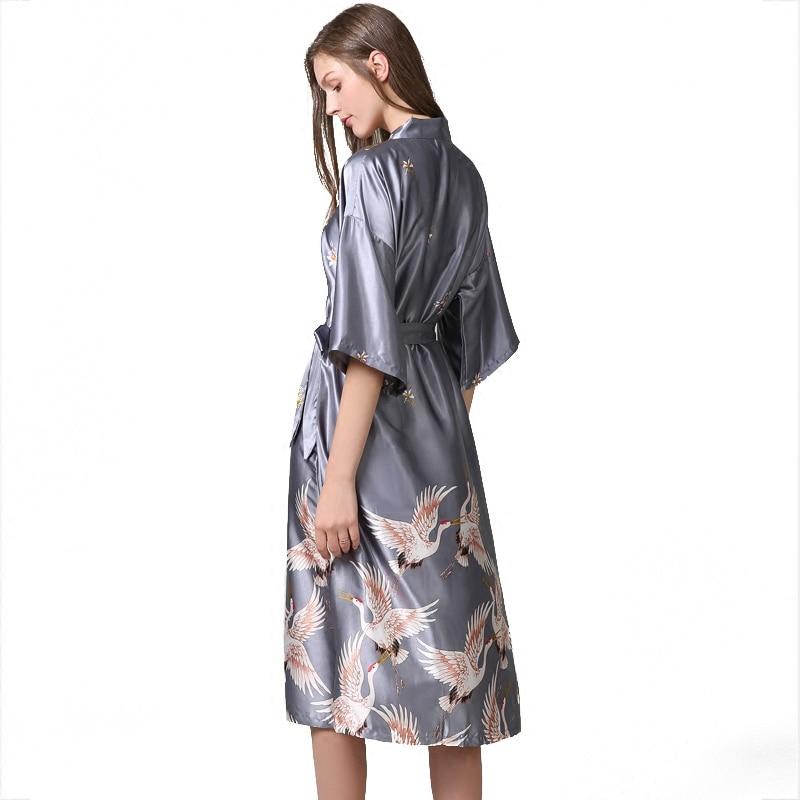 New Butterfly Ladies Cotton Robe Women Summer Casual Home Dress Nightgown Sleepwear Long Bathrobe Elegant Wedding Robesnr128