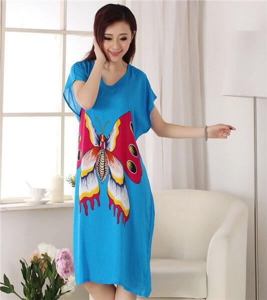 New Butterfly Ladies Cotton Robe Women Summer Casual Home Dress Nightgown Sleepwear Long Bathrobe Elegant Wedding Robesnr128