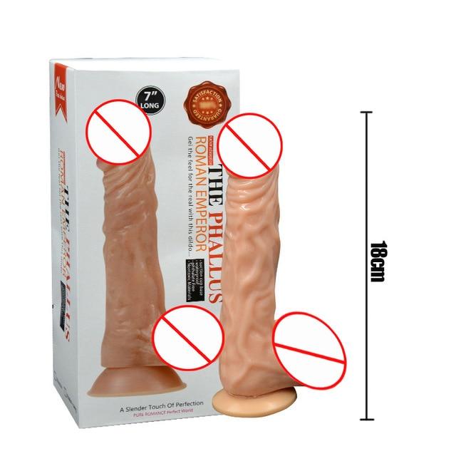 Black Wolf Multi Size Flesh Dildo Realistic with Suction cup ,Sucker Big Artificial Penis for Women Sex Toys,Adult Sex Product