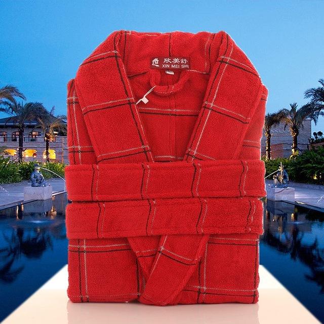 Bathrobe Men robe Towel Fleece Cotton white Robes Autumn Winter Pajamas Thicken Long-Sleeved Sweet Sleeping Dress Clothing Whit