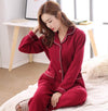 Autumn Winter Long Sleeved Couple Pajamas Set Cotton Pyjamas Women Pijama Mujer Lovely Sleepwear Homewear Nightgown M-3XL