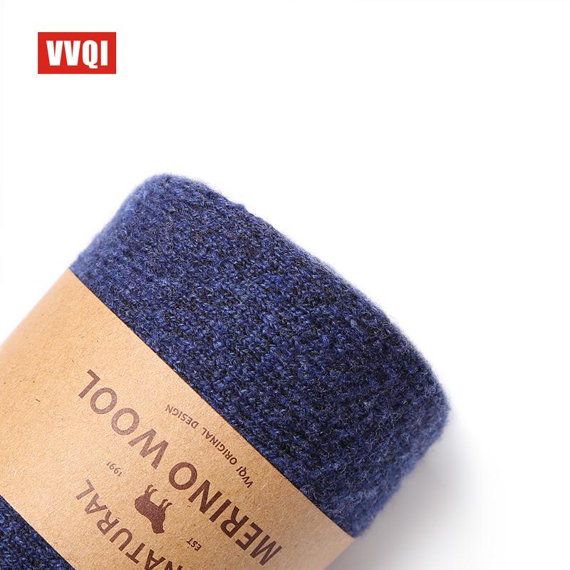 VVQI Brand Merino wool socks Japanese style winter towel cashmere socks sleep warm men Slipper Socks 4 pairs velvet dress socks