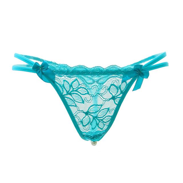 2018 Pendant Lady Pearl G String V-String Women Panties Low Waist Underwear swimming swimsuit Biquins Bottoms Briefs swimwear