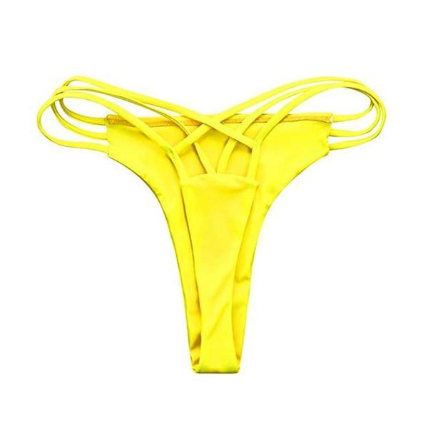 Vertvie Women Bikini Bottom Two-piece Separates Summer Beach Bathing Suits Swimwear Swim Shorts Female Briefs Cut Out Thong