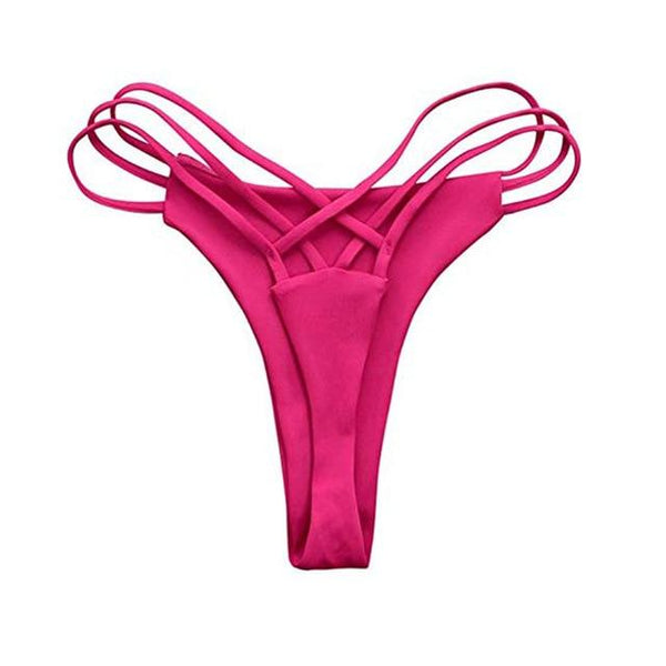 Vertvie Women Bikini Bottom Two-piece Separates Summer Beach Bathing Suits Swimwear Swim Shorts Female Briefs Cut Out Thong