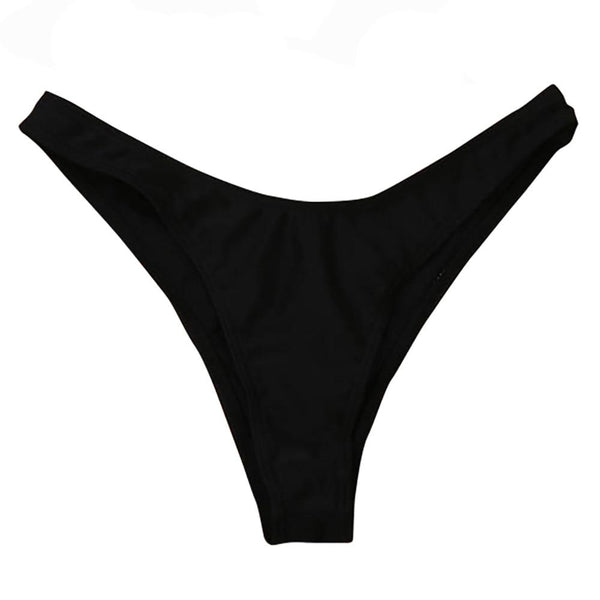 Bikini Bottoms Women Thong Swimsuit Bikini Swimwear Black Cheeky Thong V Swim Trunks Thong Beach Bikini broekje swimwear badpak