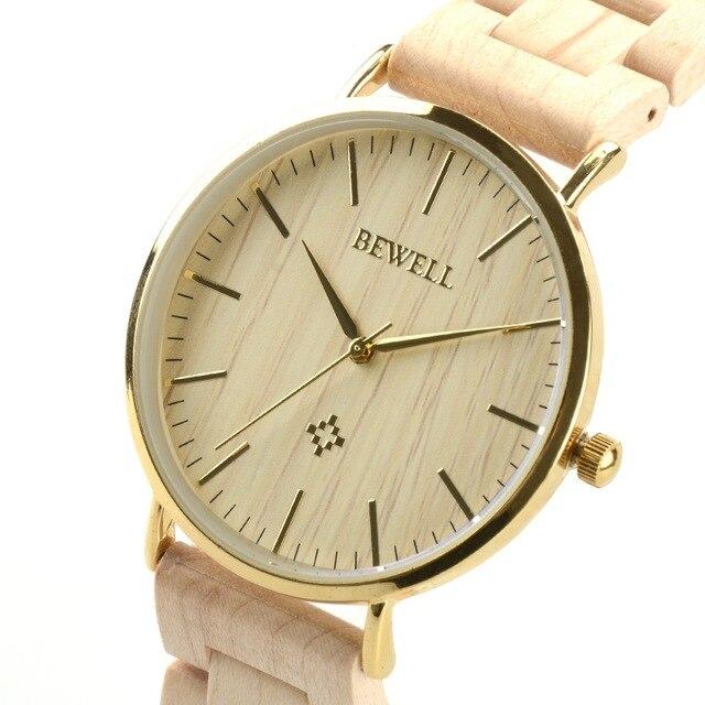 BEWELL Men Ultra Thin Wood Watches Luxury Watch Brand As Male Gift For Father Or Friend Dress Style Good Quality Watch 163A