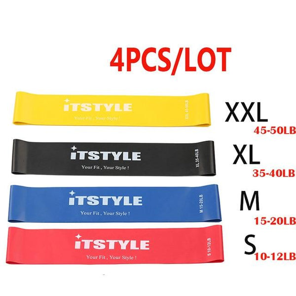 ITSTYLE Resistance Bands 6 Levels Exercises Elastic Fitness Training Yoga Loop Band Workout Pull Rope With Strength Test Video