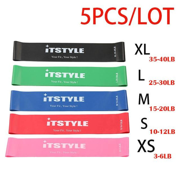 ITSTYLE Resistance Bands 6 Levels Exercises Elastic Fitness Training Yoga Loop Band Workout Pull Rope With Strength Test Video