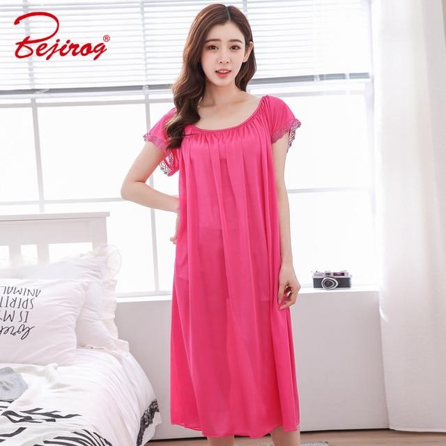 Yidanna 2018 Sexy Sleep Clothing New Nighties Lingerie Homedress Women Nightgowns Silk Sleepshirts Sleeveless Sleepwear Summer