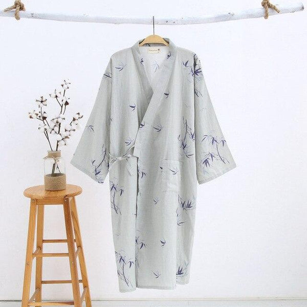 Summer Thin 100% Cotton Gauze Nightgown Lovers Robes Men and Women's Kimono Bathrobe Long Sleeping Skirt Home Clothing Sleepwear