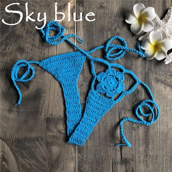 Hot Brazilian Ladies Sex Bikini Bottom Beach Thong Crochet G-String Swimsuit Swimwear bathing suit shorts 2019 Sale